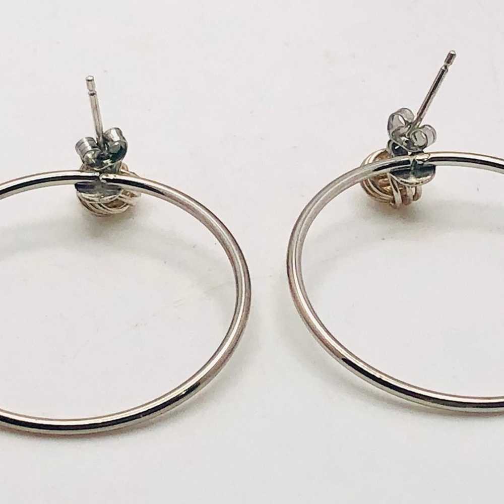 Vintage Sterling Silver Love Knot Stud Earrings w… - image 3