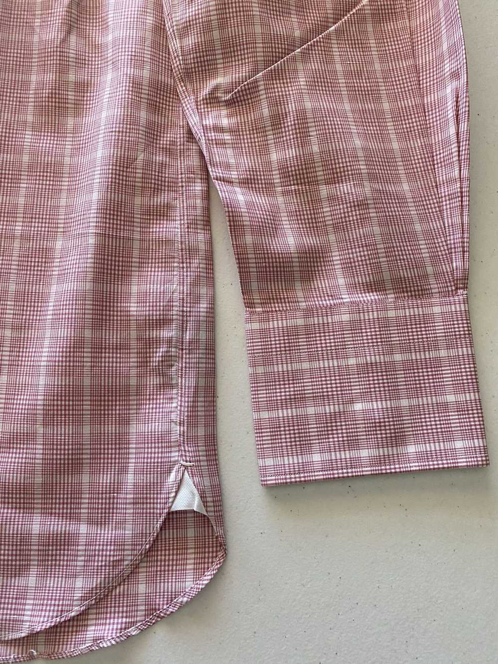 Tom Ford Tom Ford light pink glen check shirt 17 … - image 4