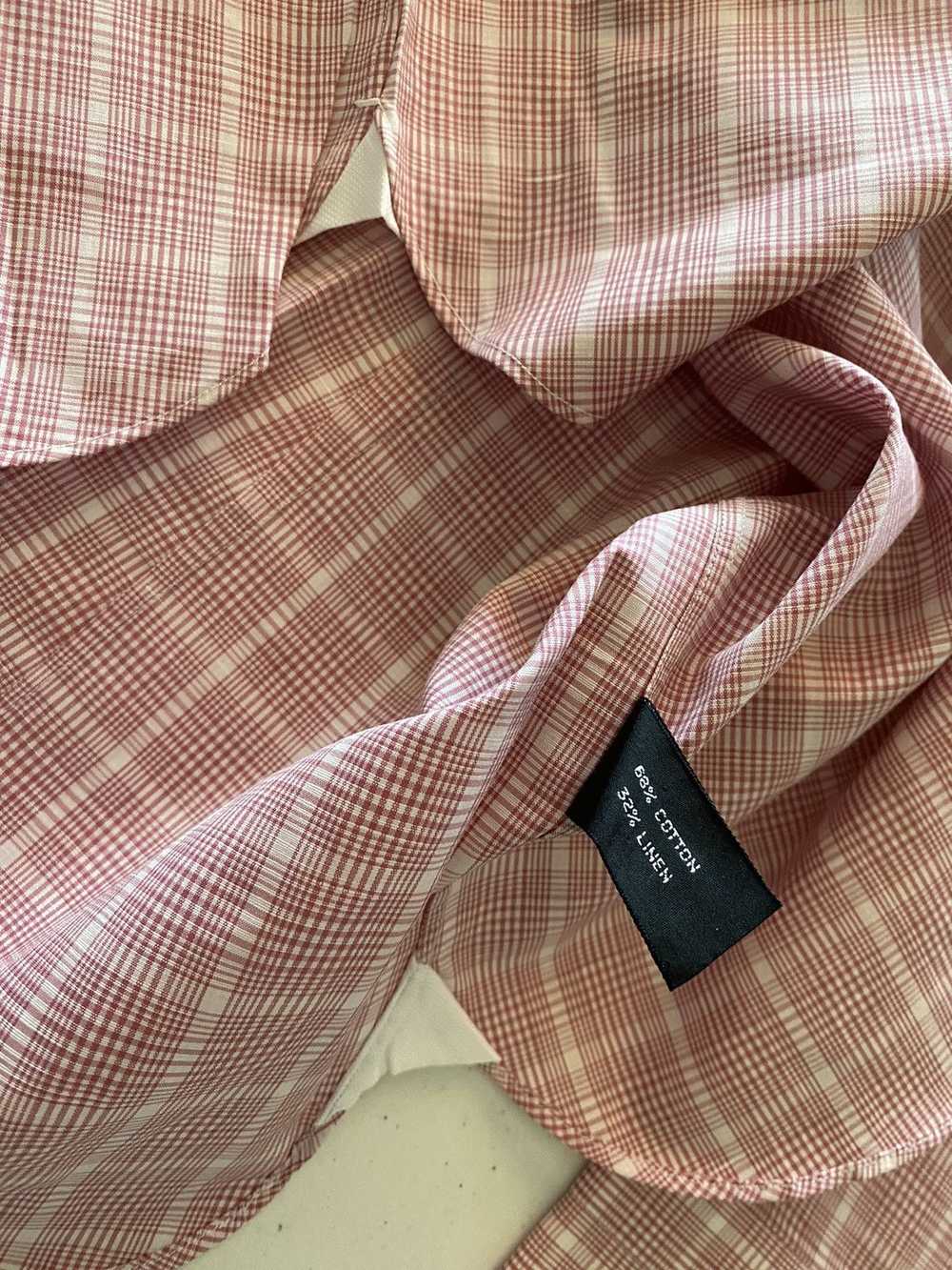 Tom Ford Tom Ford light pink glen check shirt 17 … - image 8