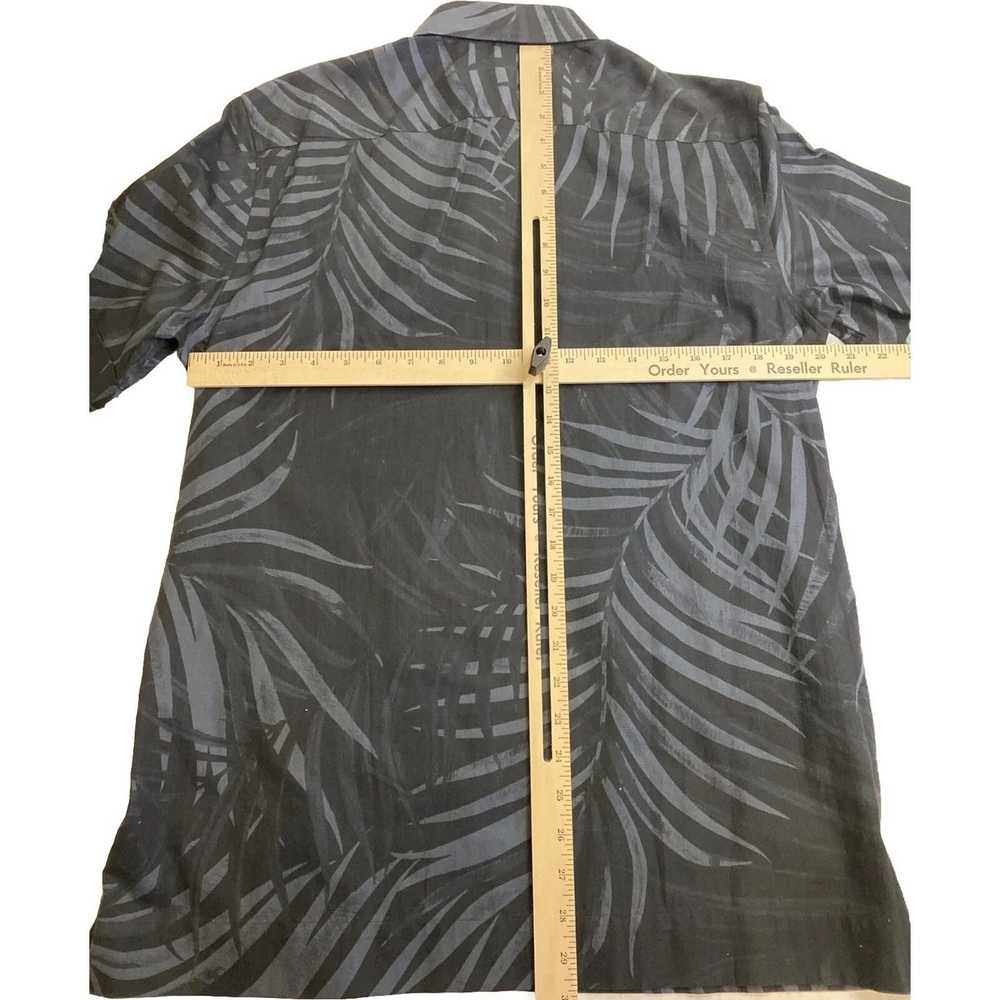 Theory Theory Shirt Mens Large Black Palm Fronds … - image 7