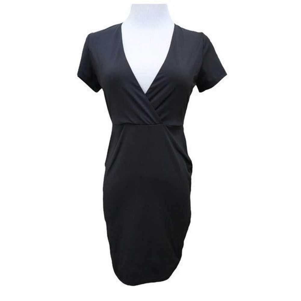 Other Fiestar Black V-Neck Short Sleeve Mini Dres… - image 1