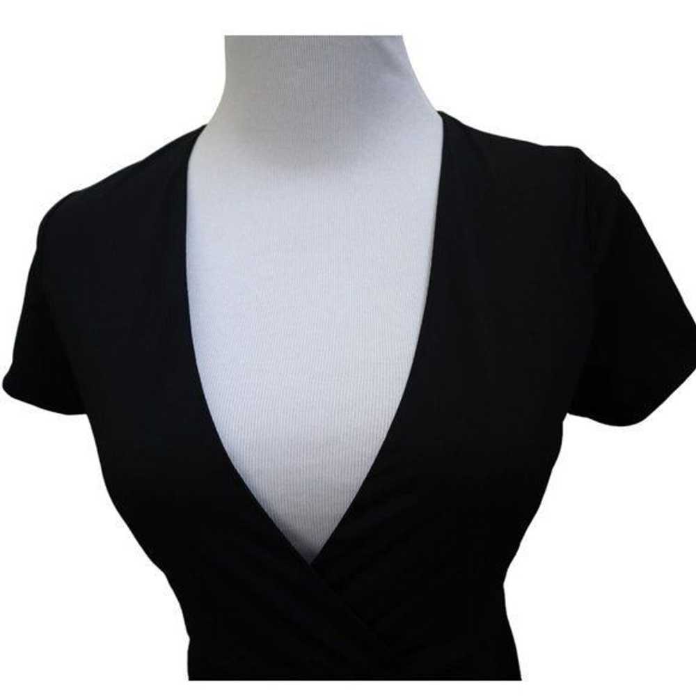 Other Fiestar Black V-Neck Short Sleeve Mini Dres… - image 4