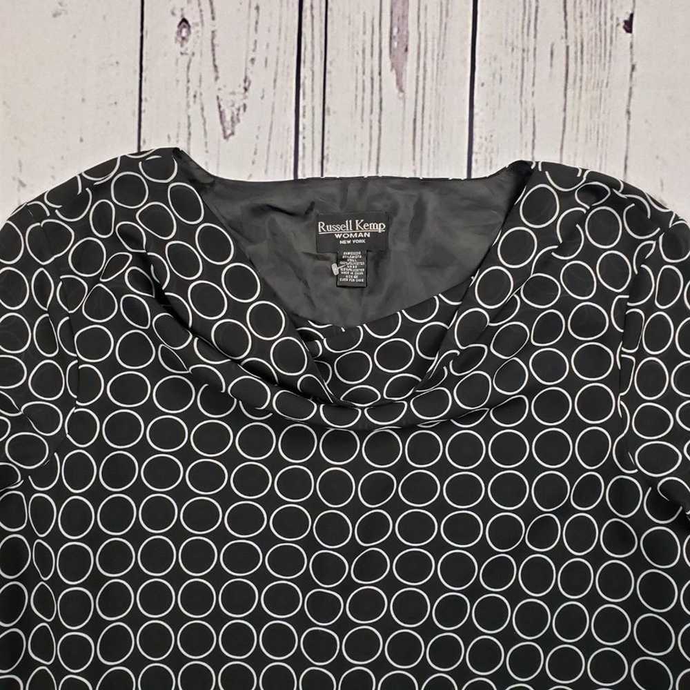 Other Russell Kemp Black White Circle Sheer Drape… - image 4