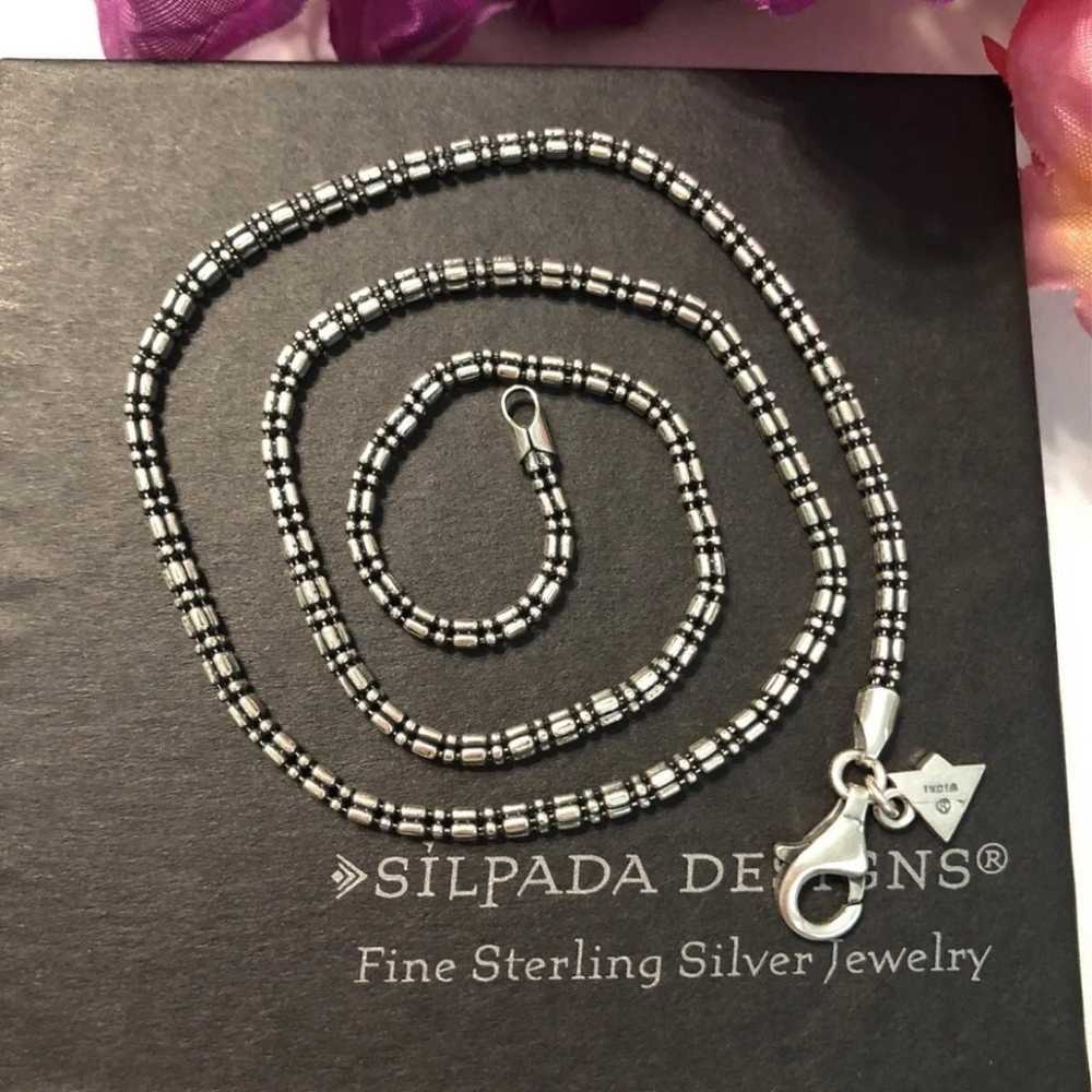 Silpada Sterling Silver Dot Dash Chain RETIRED & … - image 1