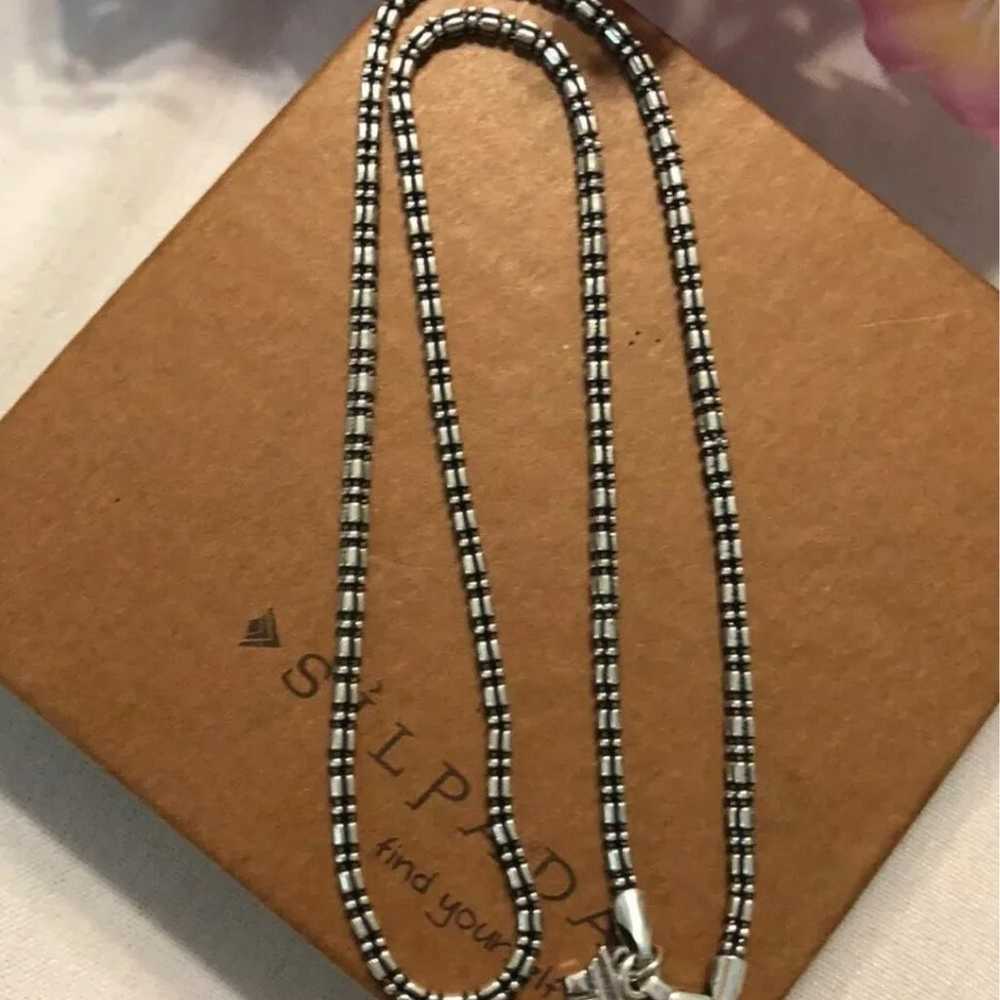 Silpada Sterling Silver Dot Dash Chain RETIRED & … - image 2