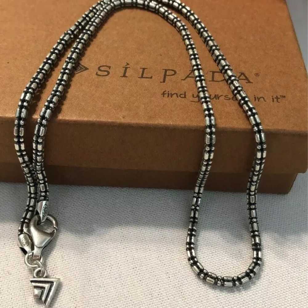 Silpada Sterling Silver Dot Dash Chain RETIRED & … - image 4