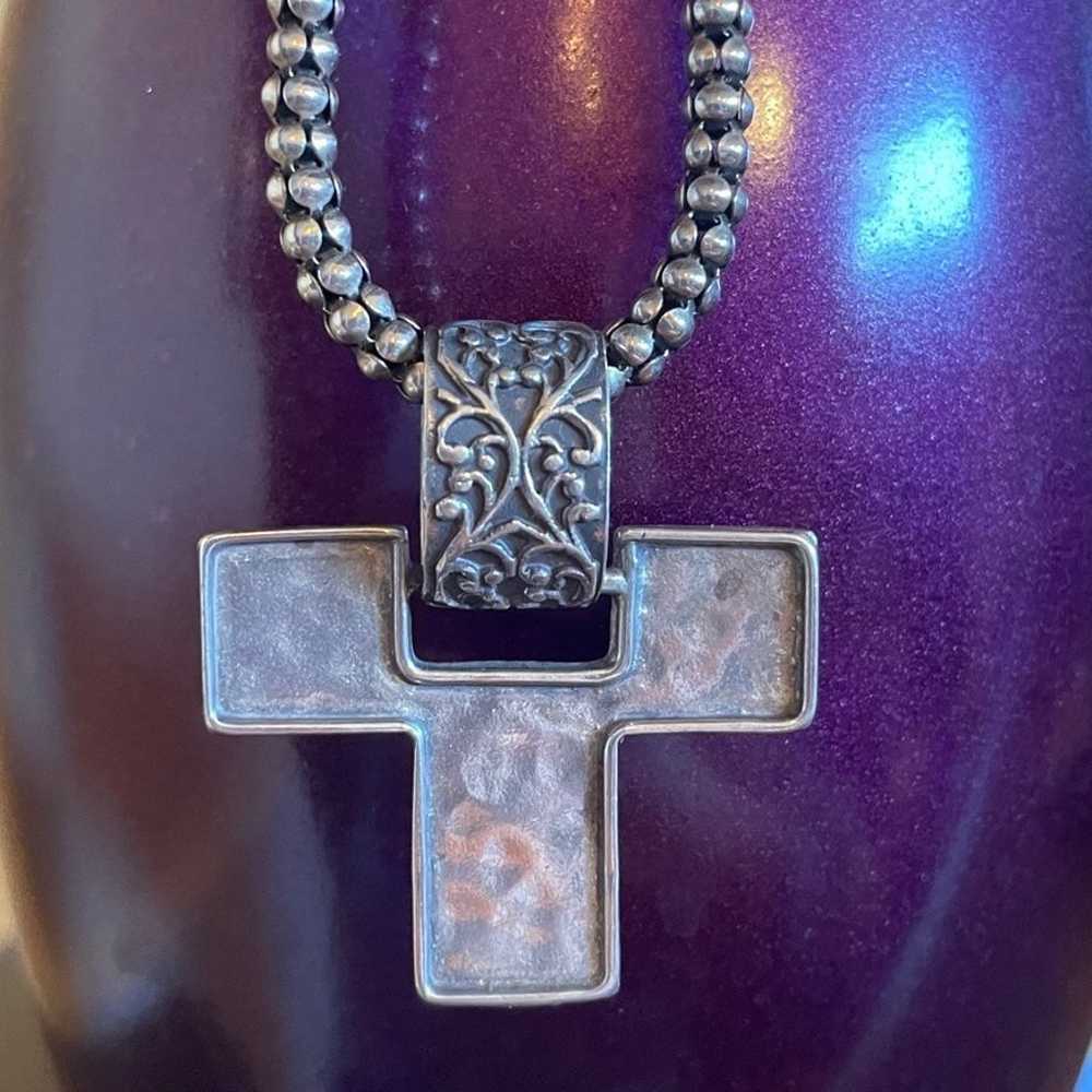 Silpada Cross Popcorn Sterling Silver Necklace - image 6