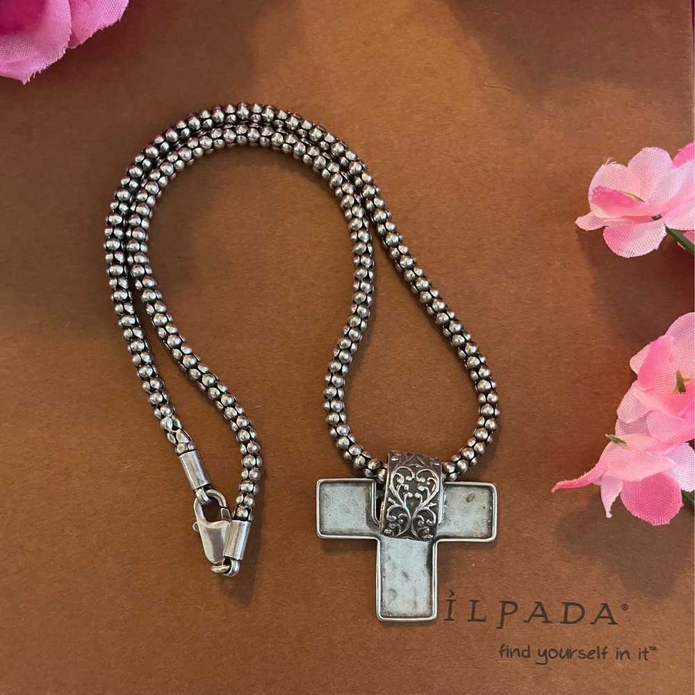 Silpada Cross Popcorn Sterling Silver Necklace - image 9