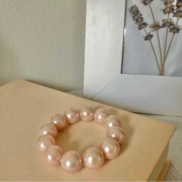 Vintage “Saffron” Light Pearlescent Pink Pearl Bra