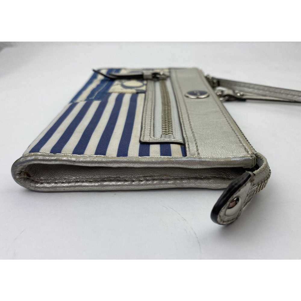 Coach VTG Coach Wallet Wristlet Blue Denim Patchw… - image 2