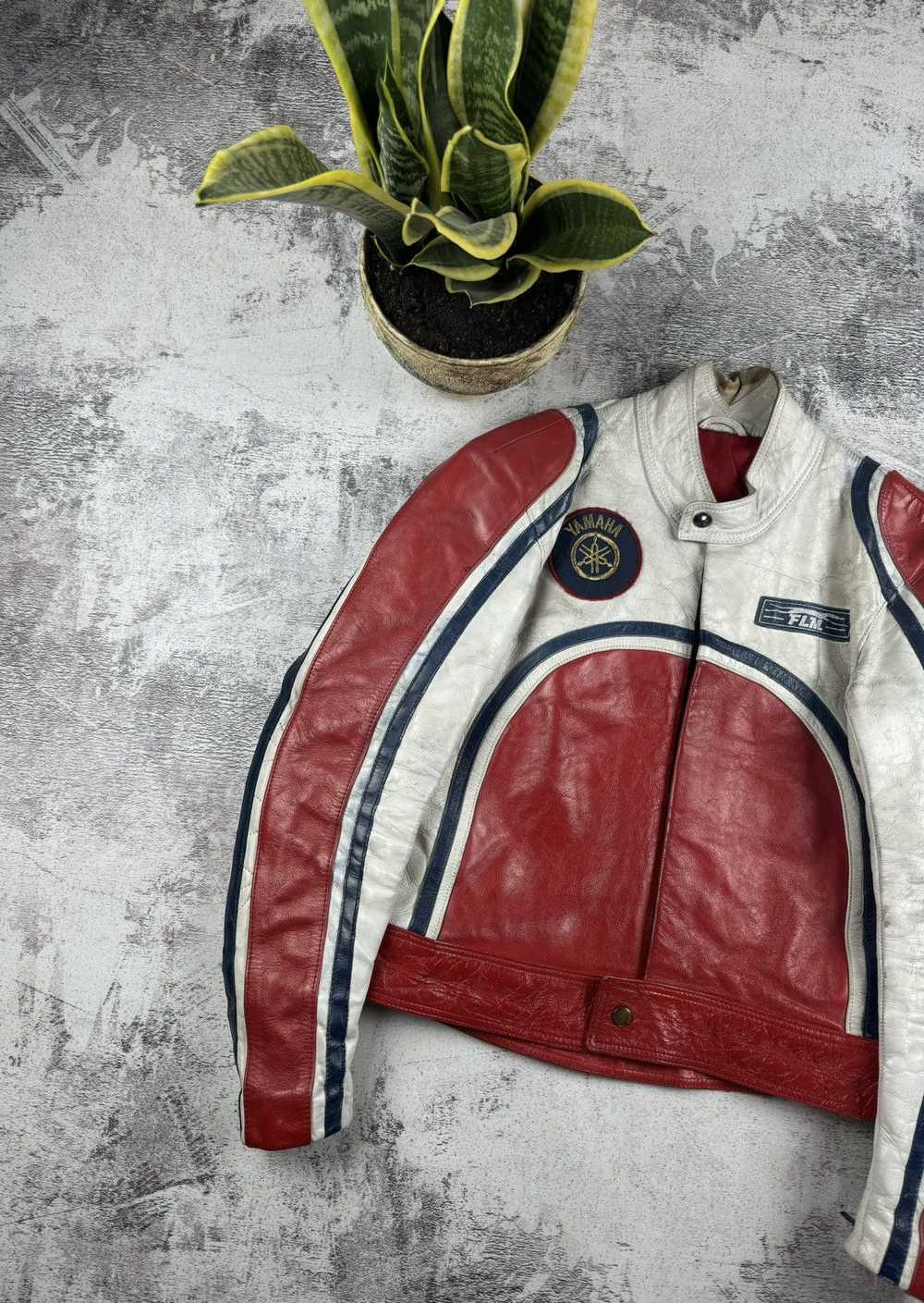 Leather Jacket × Racing × Yamaha Vintage VERY RAR… - image 10