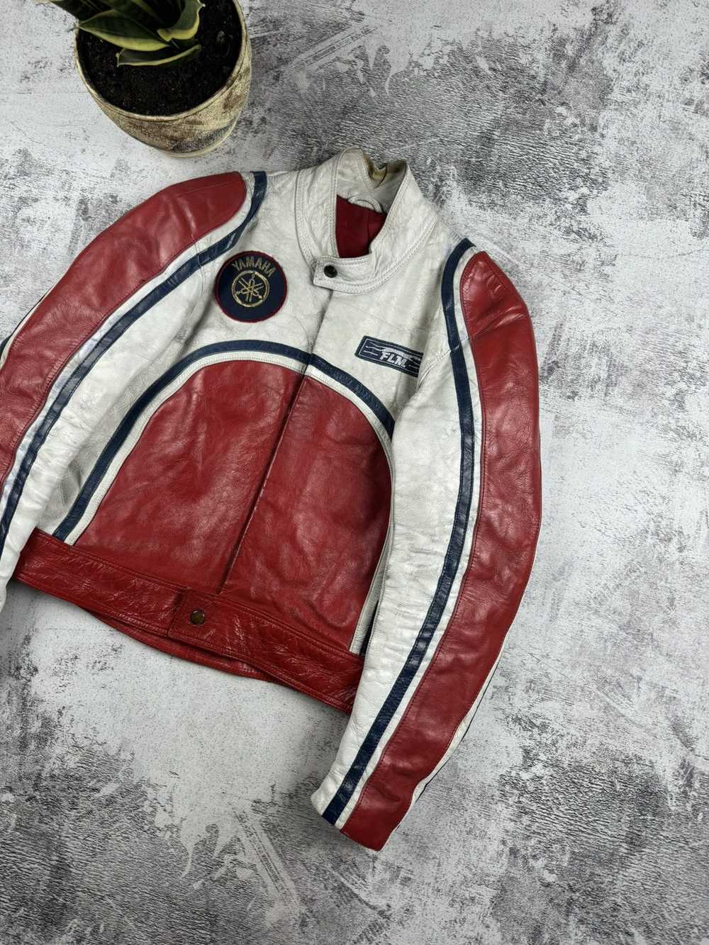 Leather Jacket × Racing × Yamaha Vintage VERY RAR… - image 11