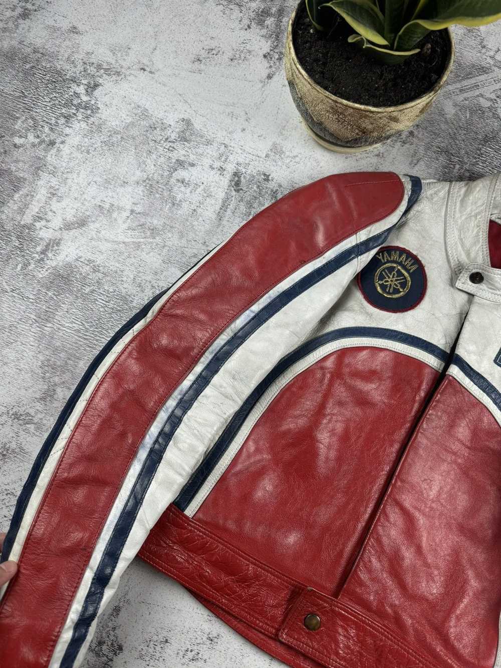 Leather Jacket × Racing × Yamaha Vintage VERY RAR… - image 12