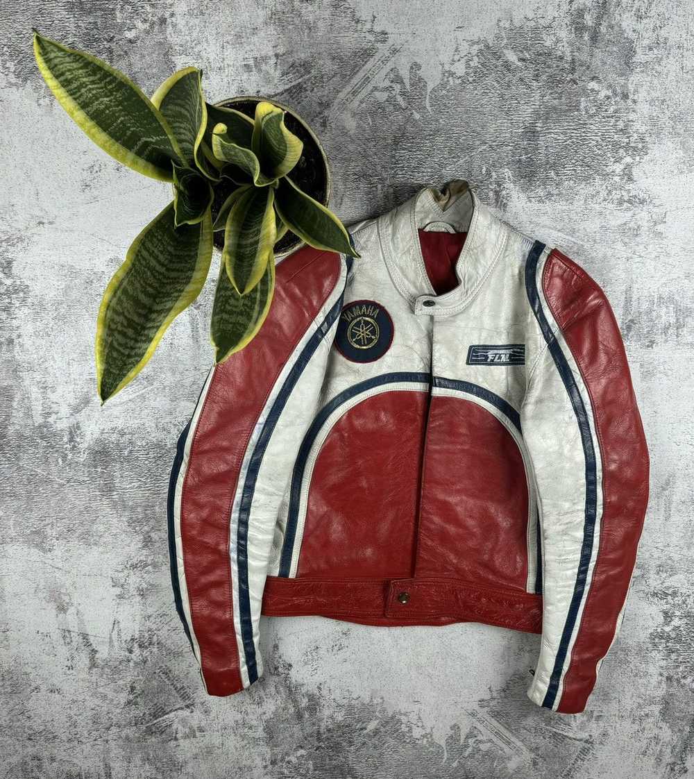 Leather Jacket × Racing × Yamaha Vintage VERY RAR… - image 2