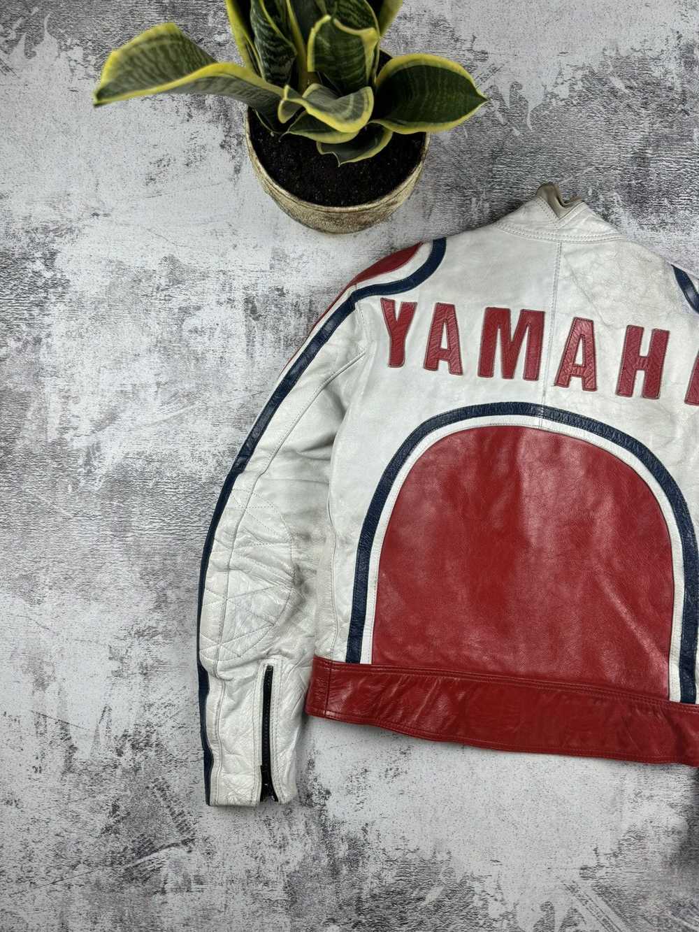 Leather Jacket × Racing × Yamaha Vintage VERY RAR… - image 3