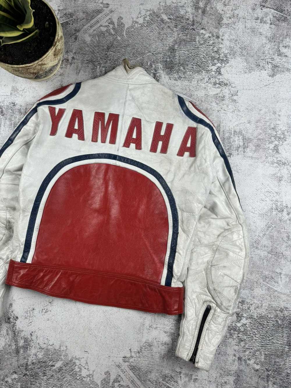 Leather Jacket × Racing × Yamaha Vintage VERY RAR… - image 4