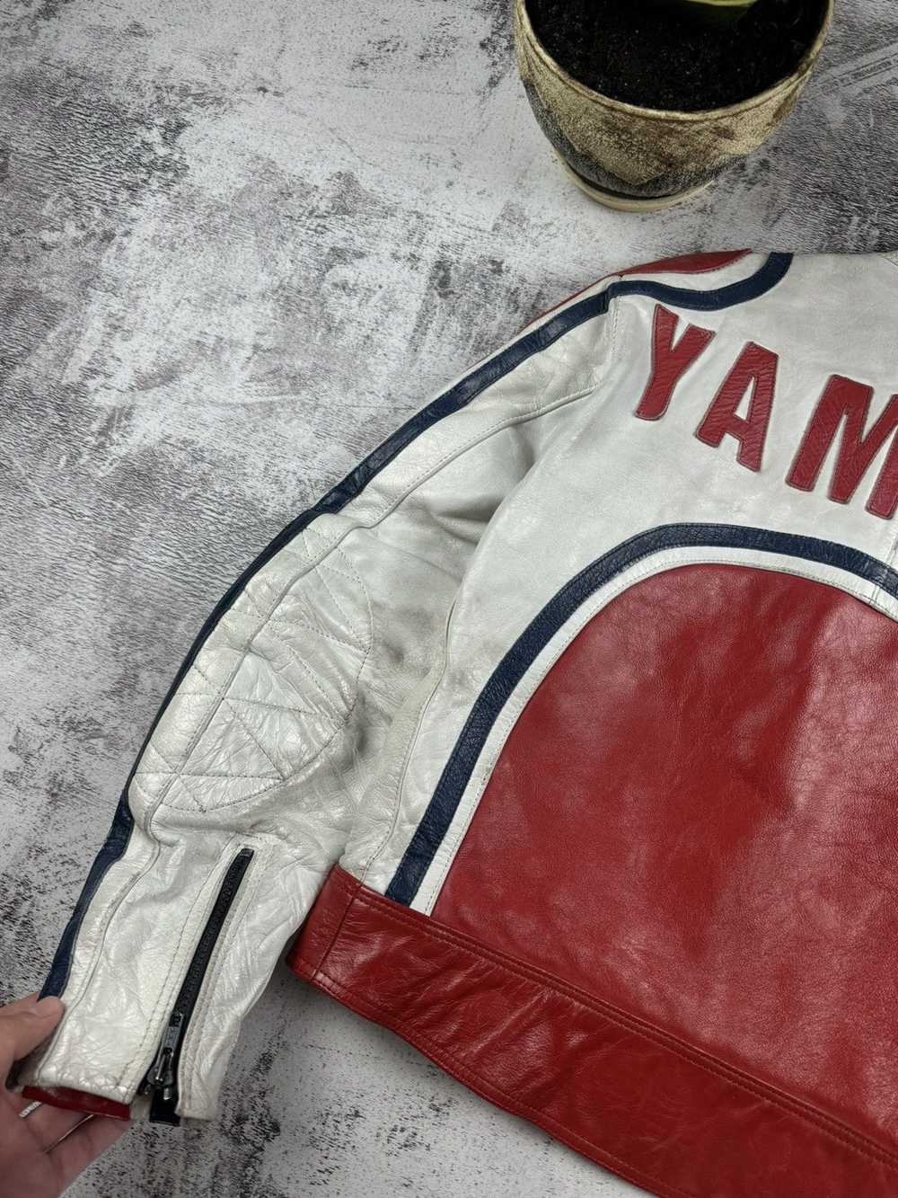 Leather Jacket × Racing × Yamaha Vintage VERY RAR… - image 5