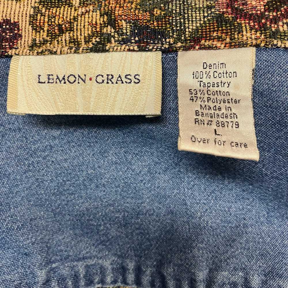 VTG Lemon Grass Shirt Sz L Denim Long Sleeve 90s … - image 8