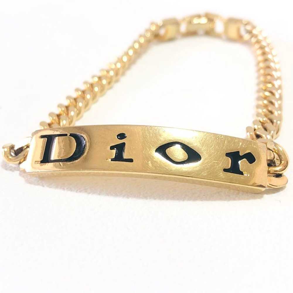 Dior Logo Plate Bracelet Gold Vintage A248023 - image 2