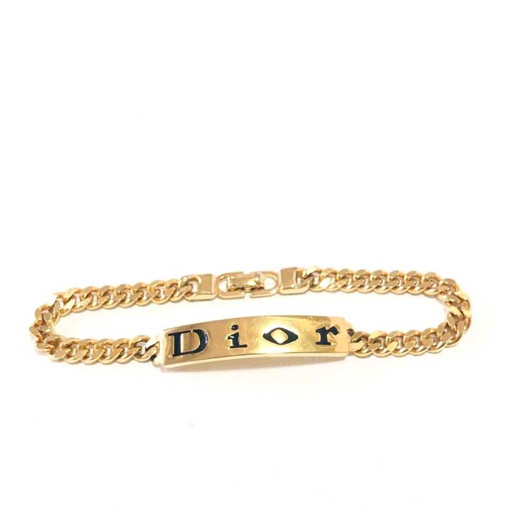 Dior Logo Plate Bracelet Gold Vintage A248023 - image 3