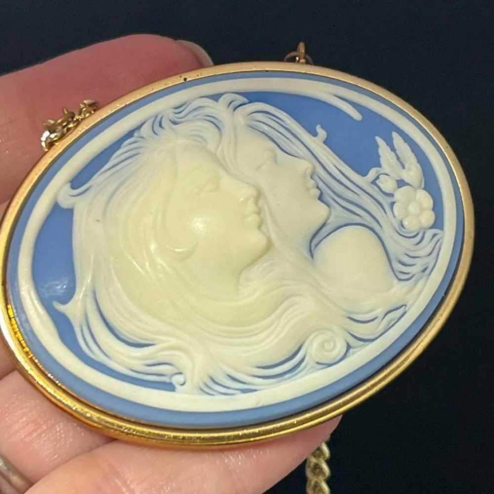 Vintage WEST GERMANY Cameo Pendant Necklace - image 11