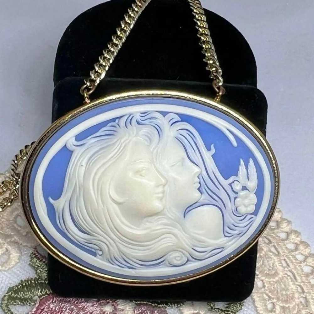 Vintage WEST GERMANY Cameo Pendant Necklace - image 2