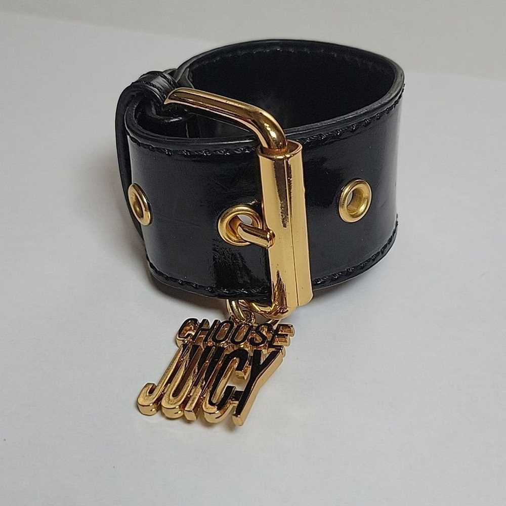 Y2k Vintage Juicy Couture Black Leather Belted Cu… - image 8