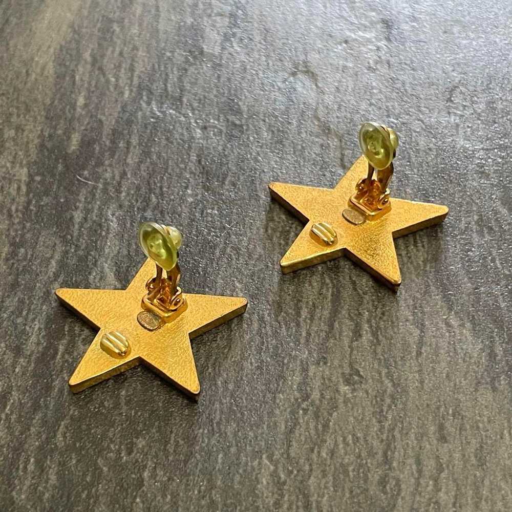 CHANEL Vintage COCO Mark Star Earrings. - image 2