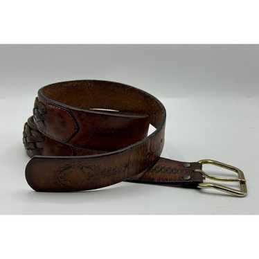 Vintage Leegin Brown Leather Belt Womens Size 34 … - image 1