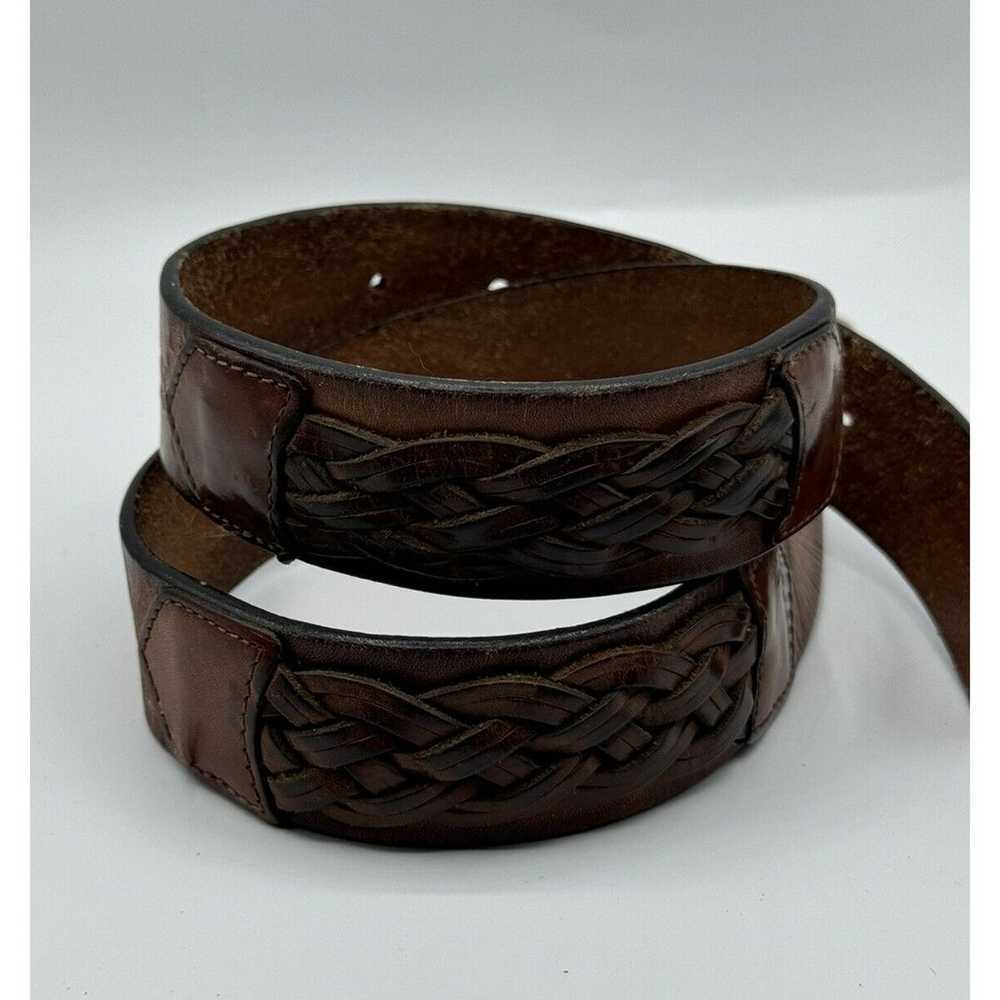 Vintage Leegin Brown Leather Belt Womens Size 34 … - image 2