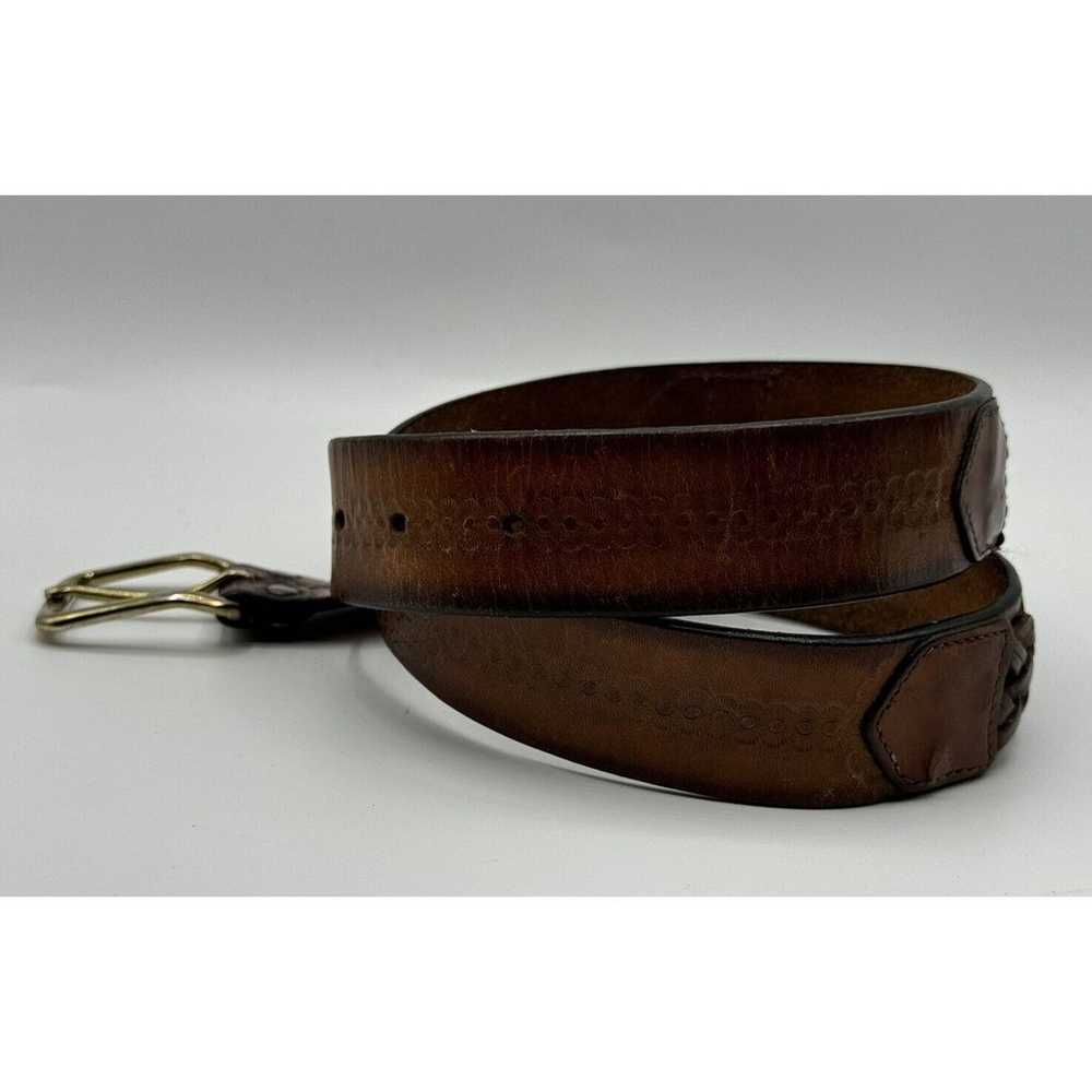 Vintage Leegin Brown Leather Belt Womens Size 34 … - image 3