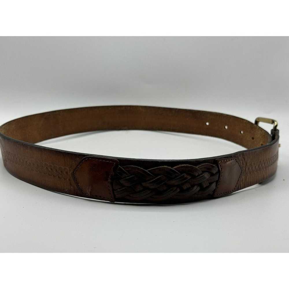 Vintage Leegin Brown Leather Belt Womens Size 34 … - image 8