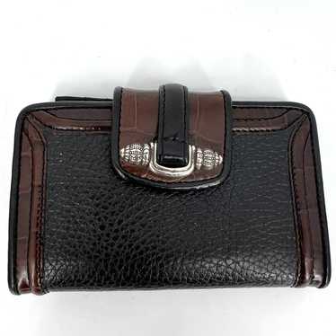 Brighton VTG Wallet Black and Brown Pebble leathe… - image 1