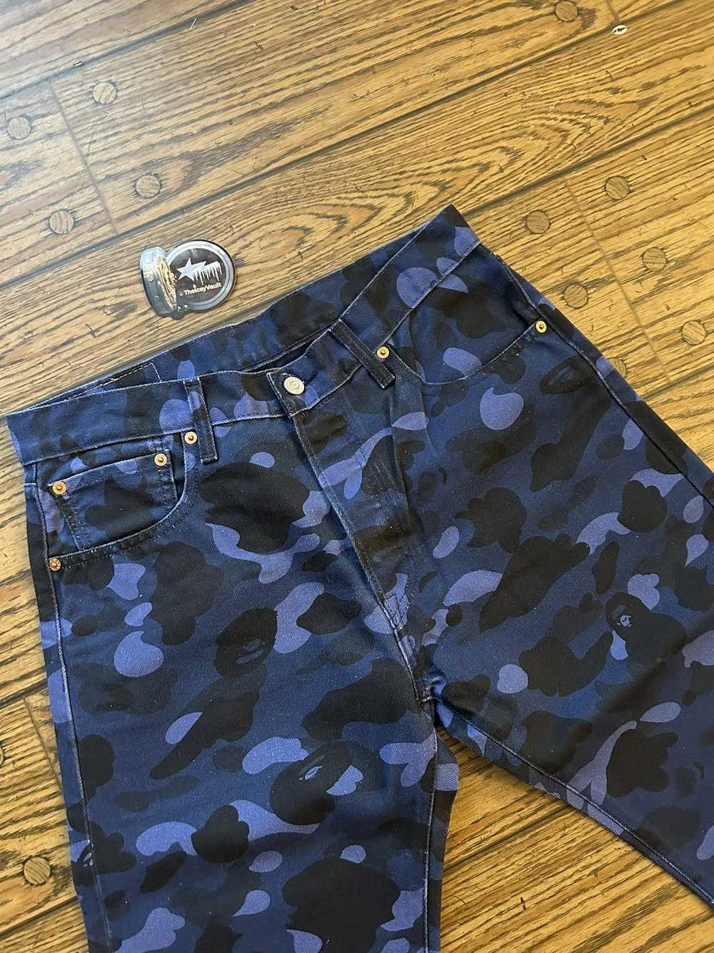 Bape × Levi's Bape x Levi Blue Camo Denim Jeans - image 2