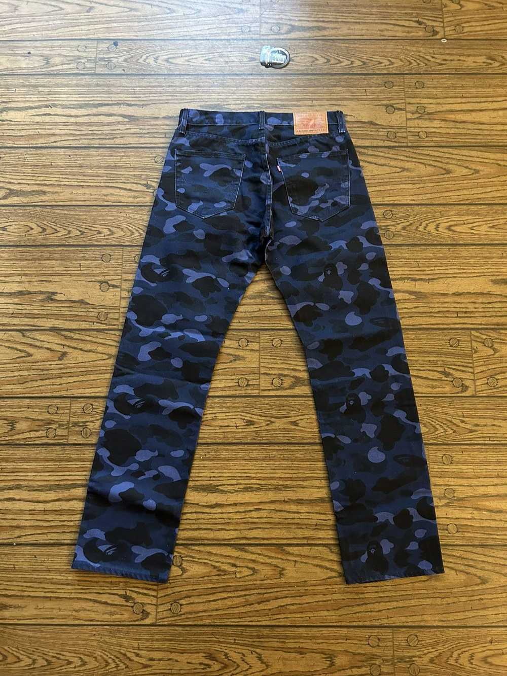 Bape × Levi's Bape x Levi Blue Camo Denim Jeans - image 3