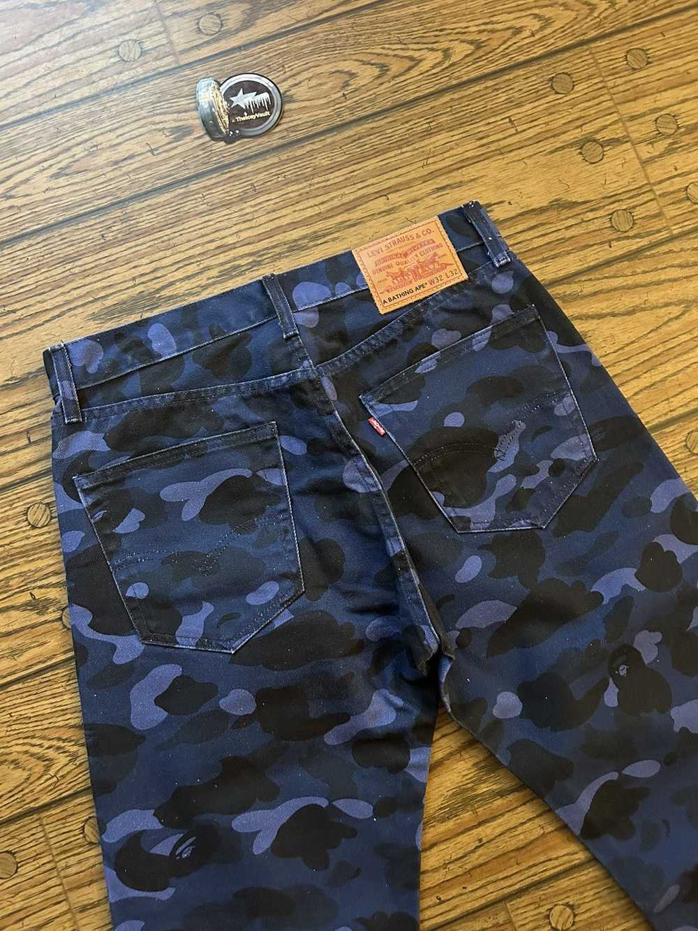 Bape × Levi's Bape x Levi Blue Camo Denim Jeans - image 4