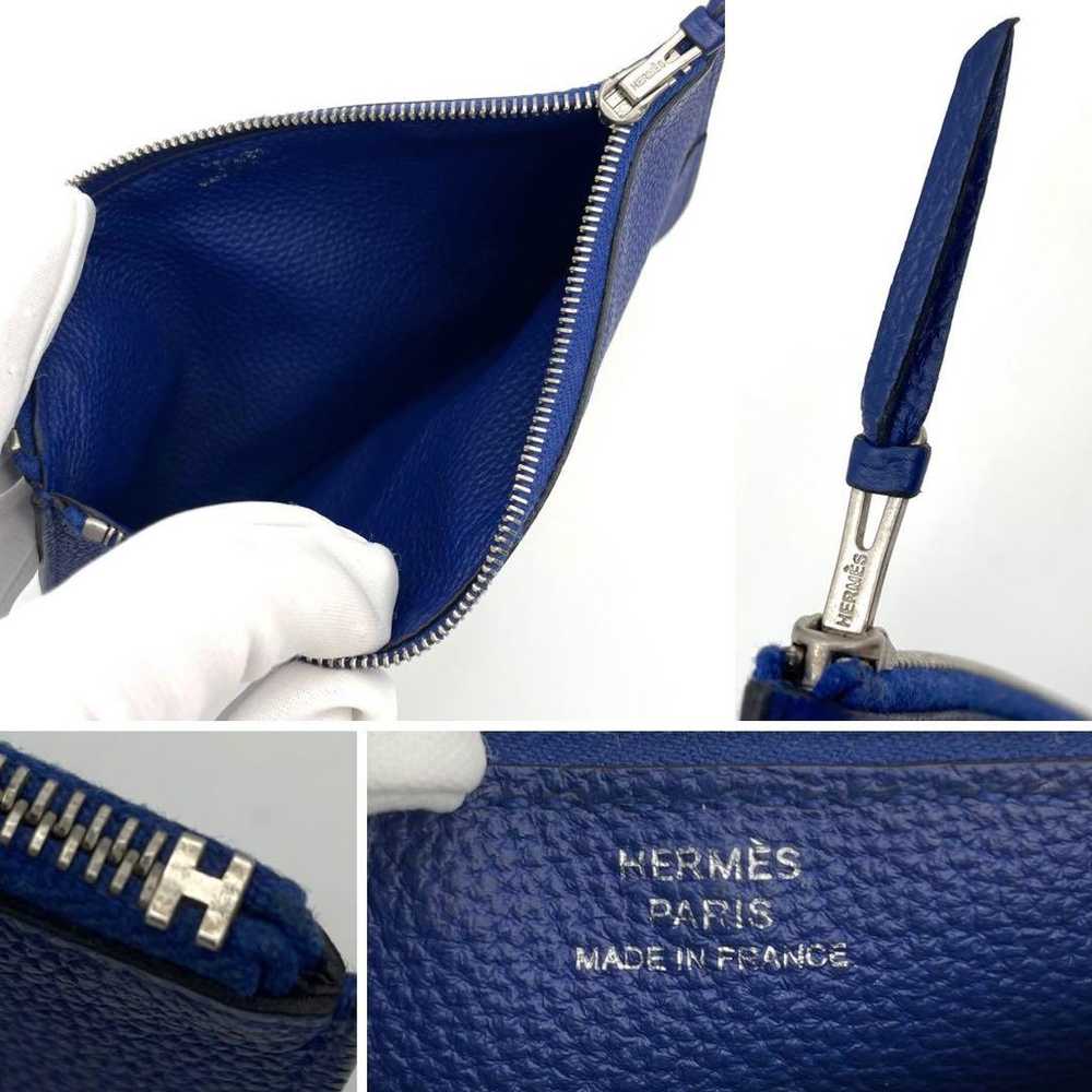 【Excellent Condition】HERMES Dogon GM Blue Long Wa… - image 9