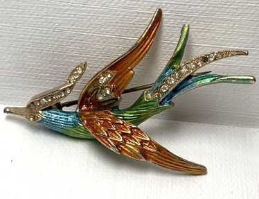 ヴィンテージ品✨️ アメリカ製 VANITY フェニックス ブローチ Vintage phoenix bird brooch - Gem