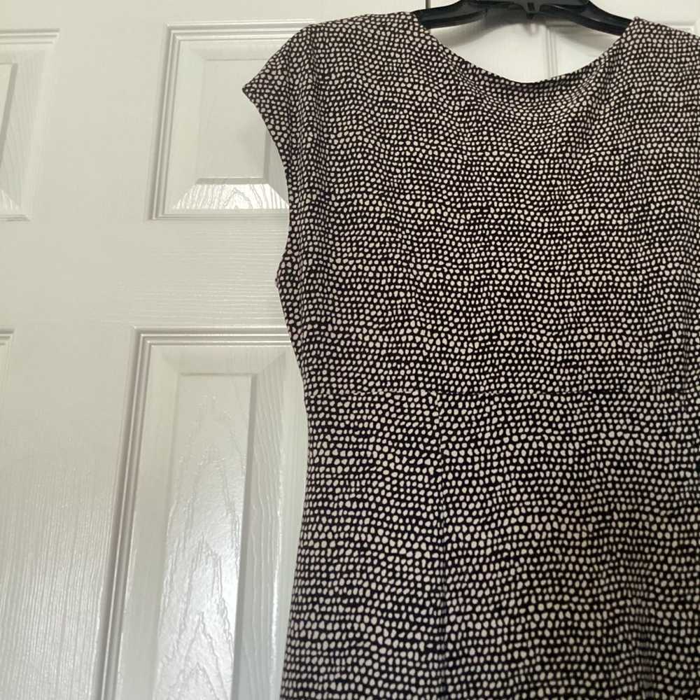 Jones New York Size 12 Black & Cream Dotted Dress - image 6