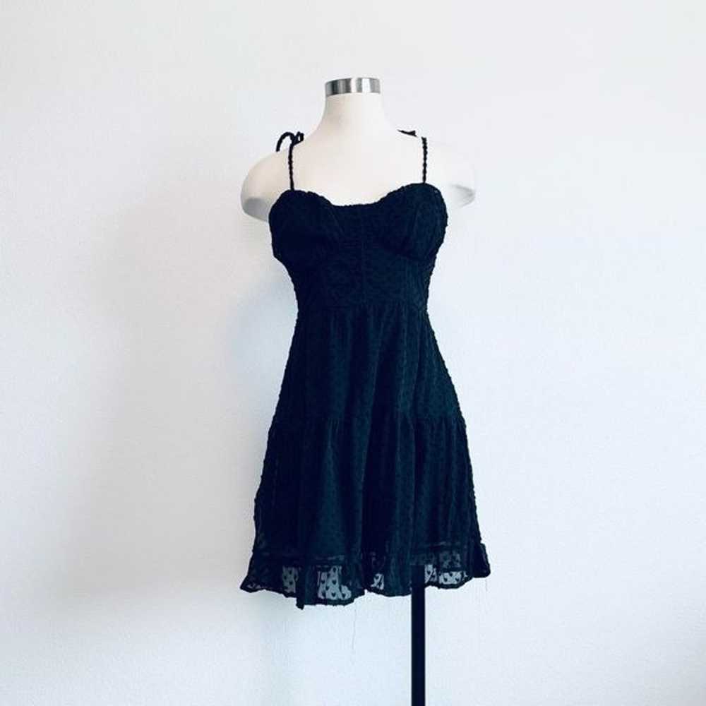 Wild Fable Black Peasant Babydoll Dress Mini Ruff… - image 2