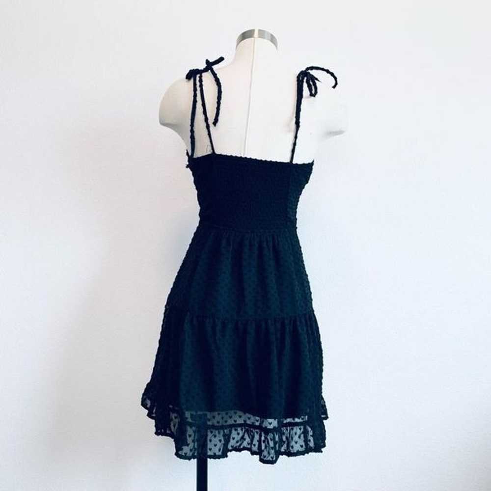 Wild Fable Black Peasant Babydoll Dress Mini Ruff… - image 3