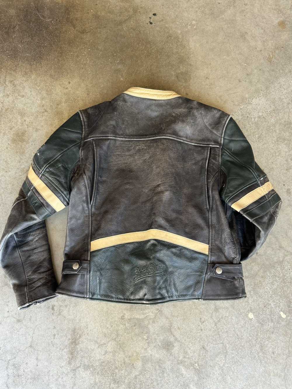 Leather Jacket × Vintage Vintage Flying Bikes Lea… - image 6