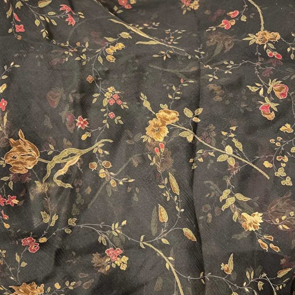 Vintage 90’s Betsey Johnson Sheer Floral Mesh Vel… - image 7