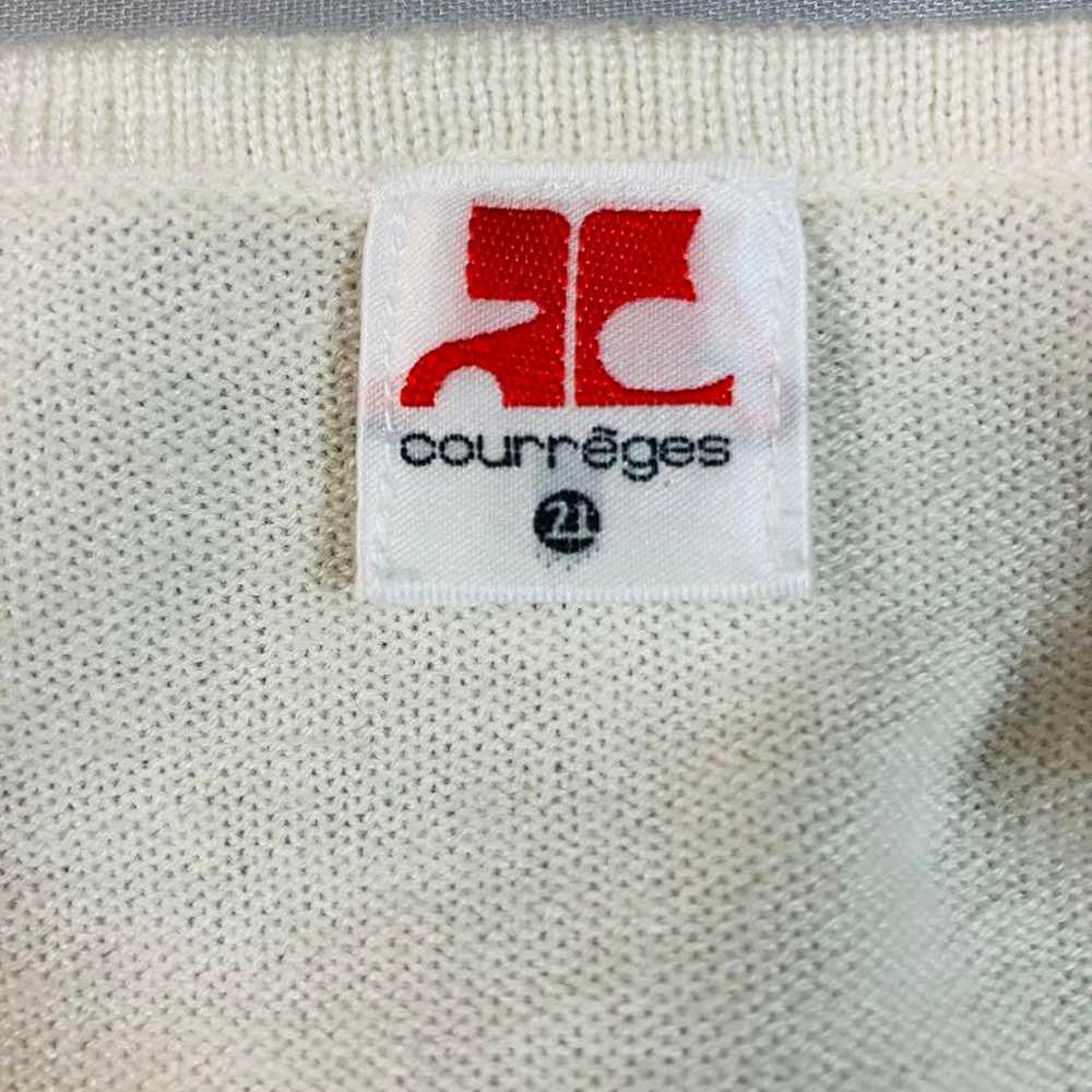 Excellent condition, rare Courrèges logo knit woo… - image 5