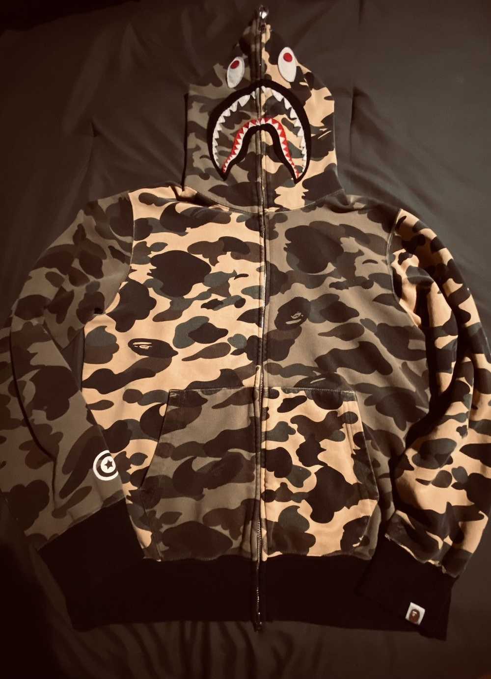 Bape 1st Camo Shark Full Zip Hoodie - image 1