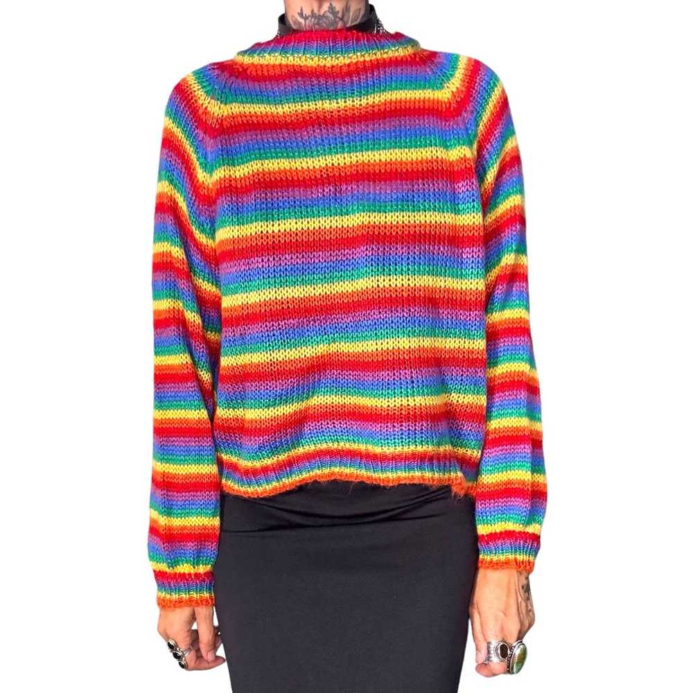 knit rainbow sweater - image 3