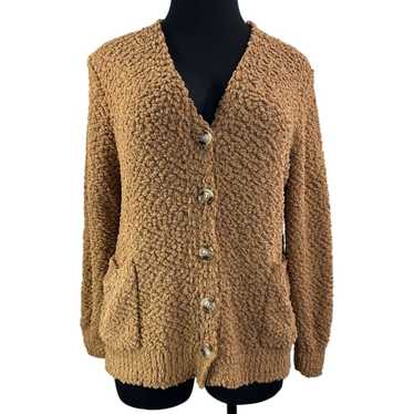 Unbrnd ZENANA Camel Open Front Popcorn Knit Cardi… - image 1