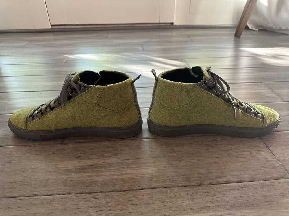 Balenciaga Balenciaga Arenas Hightops in Green Fe… - image 4