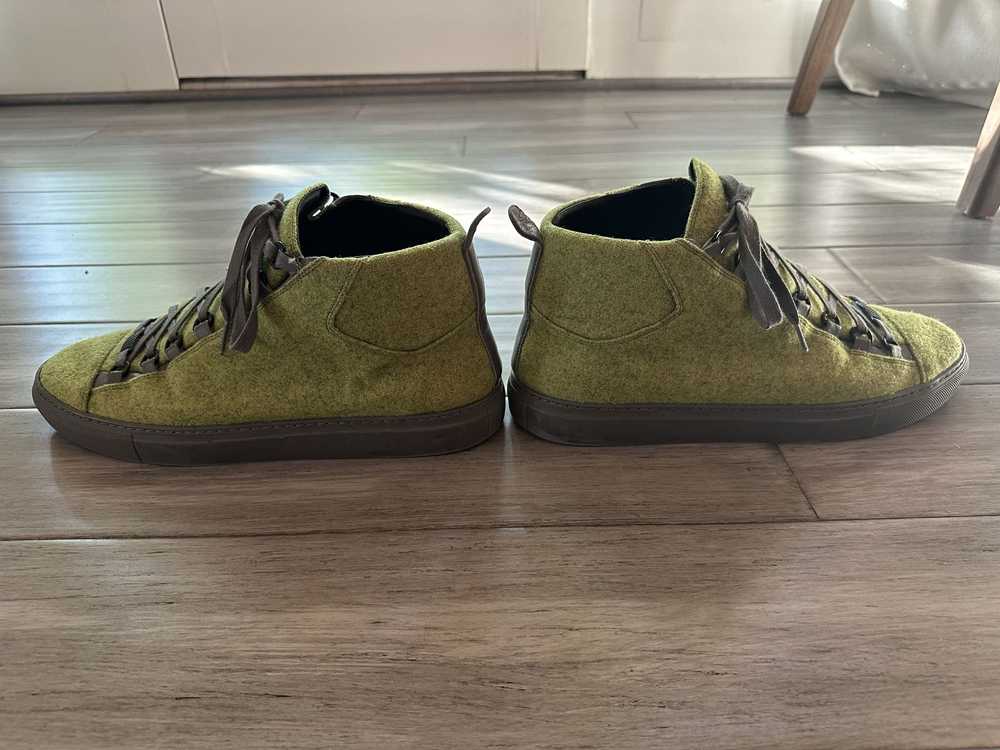 Balenciaga Balenciaga Arenas Hightops in Green Fe… - image 5