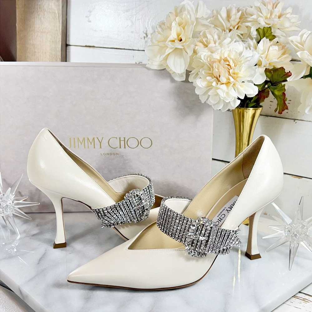 Jimmy Choo Jimmy Choo “Kari” in Ivory W/ Swarovsk… - image 1